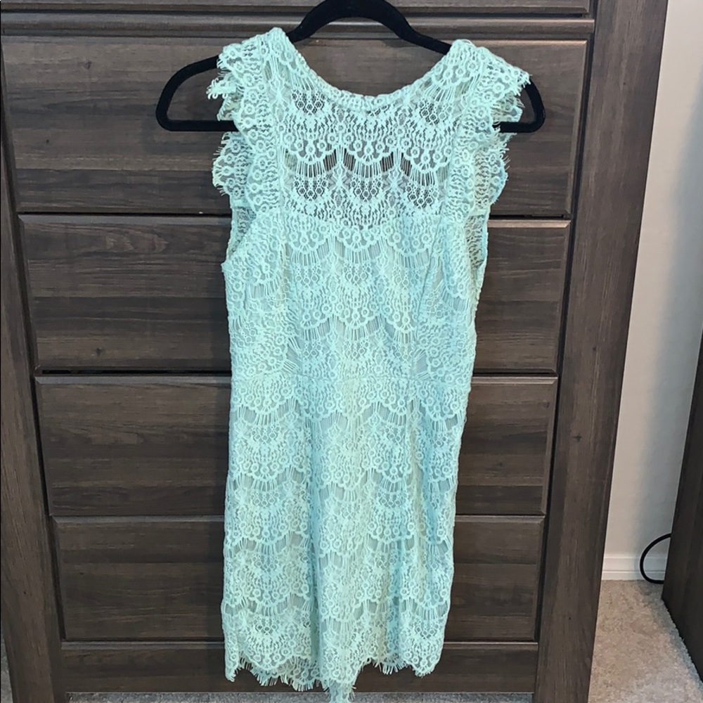 Free people mint lace dress